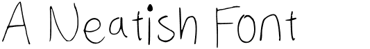 A Neatish Font