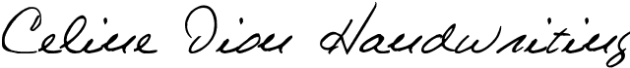 Celine Dion Handwriting