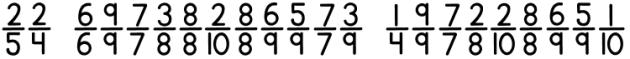 KG Traditional Fractions