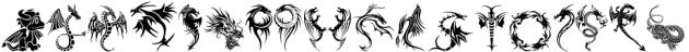 Tribal Dragons Tattoo Designs